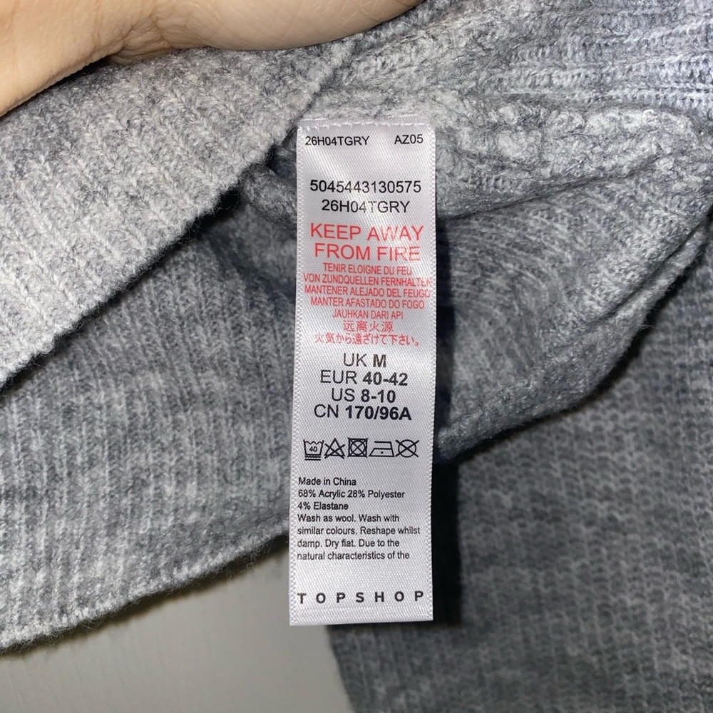 TOP SHOP CROP SWEATER SIZE PETITE 8-10 - Picture 4 of 5